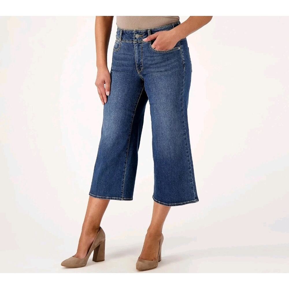 NYDJ High-Rise Major Wide Leg Denim Capri Jeans- Serendipity | 28W NWT Preppy